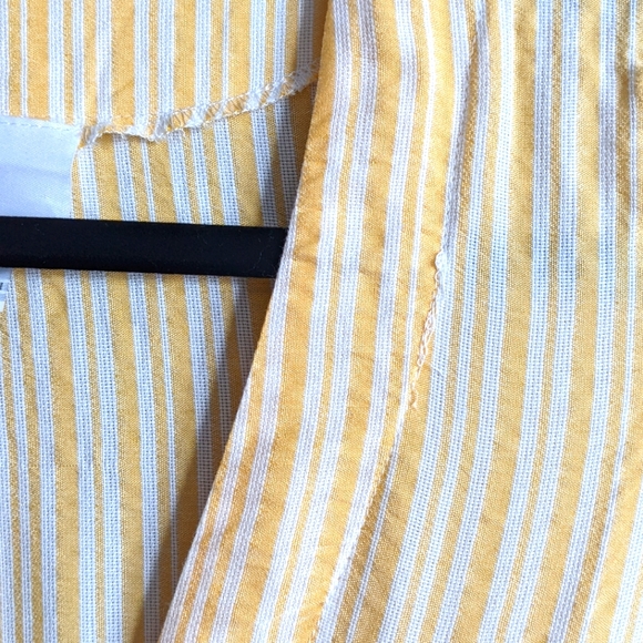 Skylar + Madison Dress | Button Yellow V Neck Belted - Picture 5 of 8